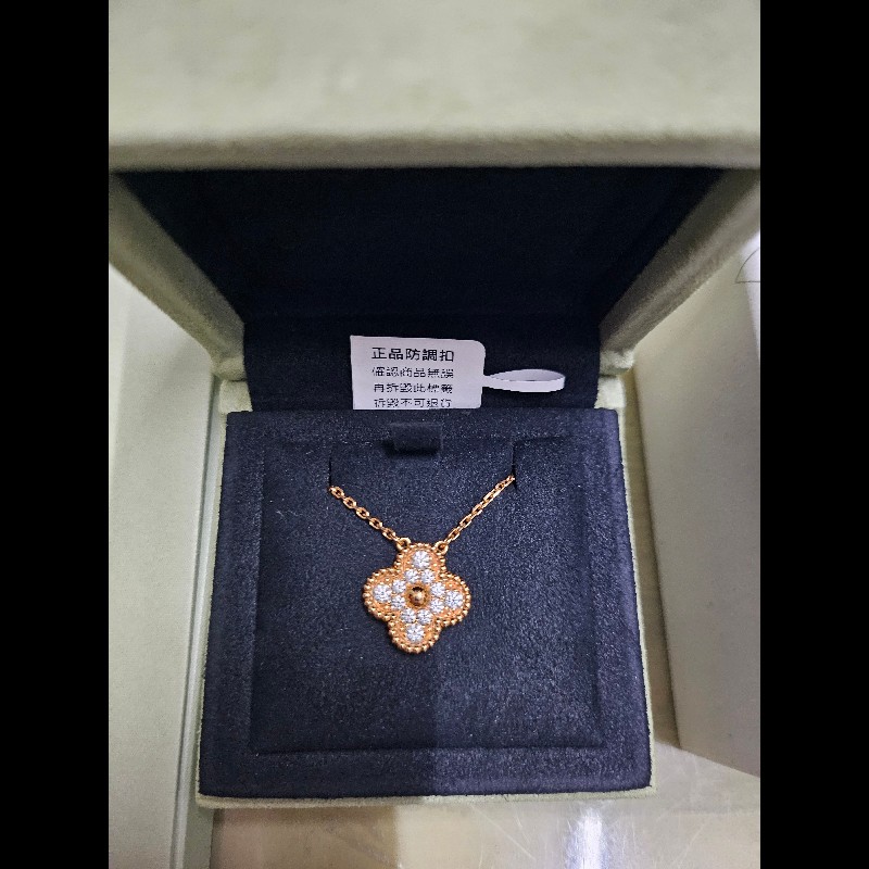Vancleef&Arpels梵克雅寶四葉玫瑰金全鑽-0
