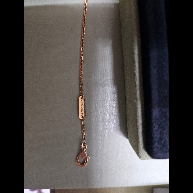 Vancleef&Arpels梵克雅寶四葉玫瑰金全鑽-8