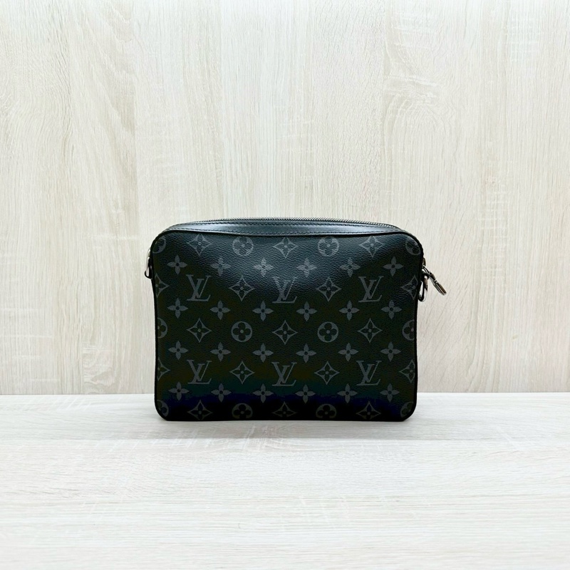 LV黑灰老花Trio3合1郵差包M69443-1