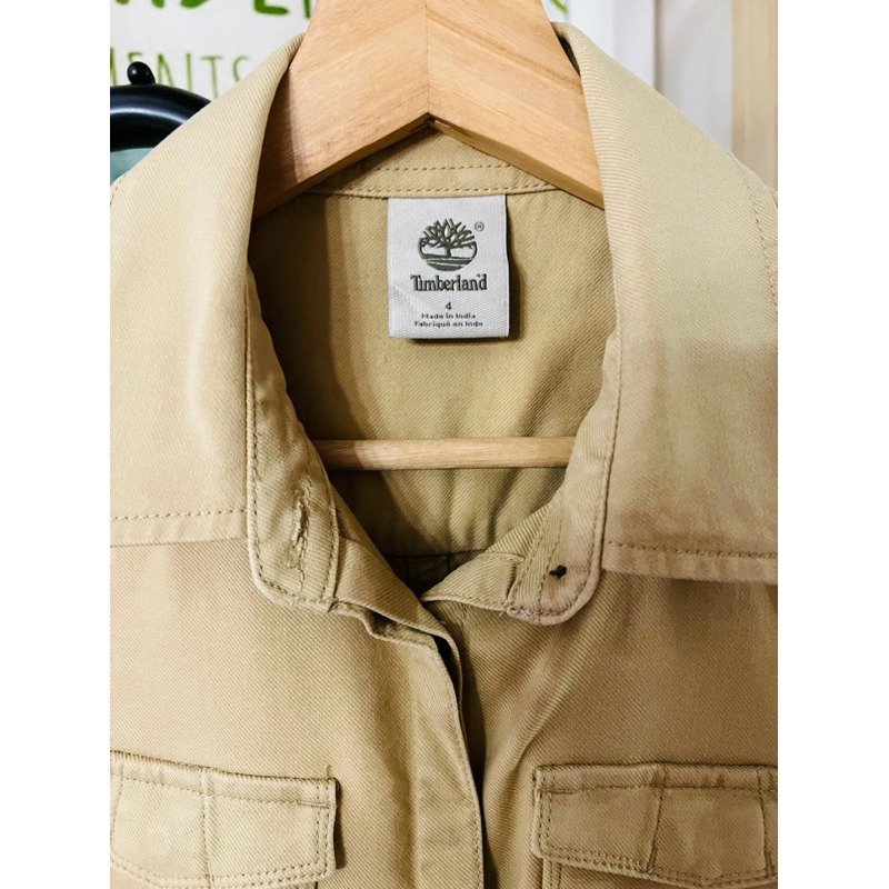 🌟Timberland 經典款 卡其色 工裝洋裝 長袖款 S號(US 4號) 9成新-1