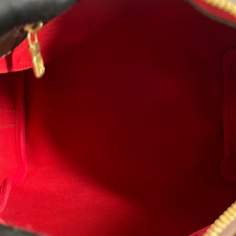 LV speedy25經典棕棋盤格手提包 可拆卸肩帶-5