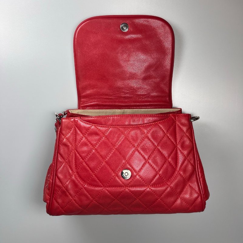 CHANEL 紅荔枝翻蓋三層包-5