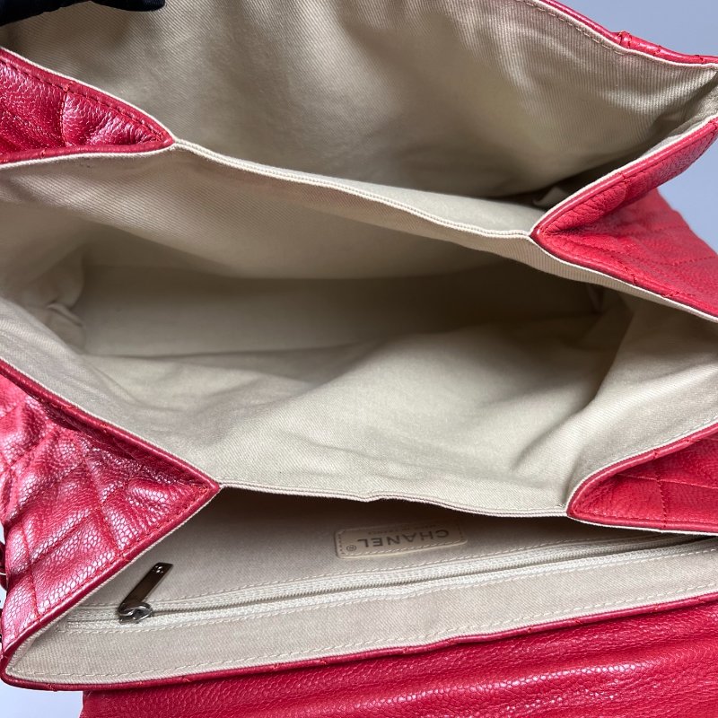 CHANEL 紅荔枝翻蓋三層包-6