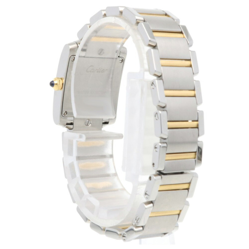 卡地亞 Tank Française SM 女士腕錶,不鏽鋼材質,型號 2384,石英機芯,羅馬數位時標-4