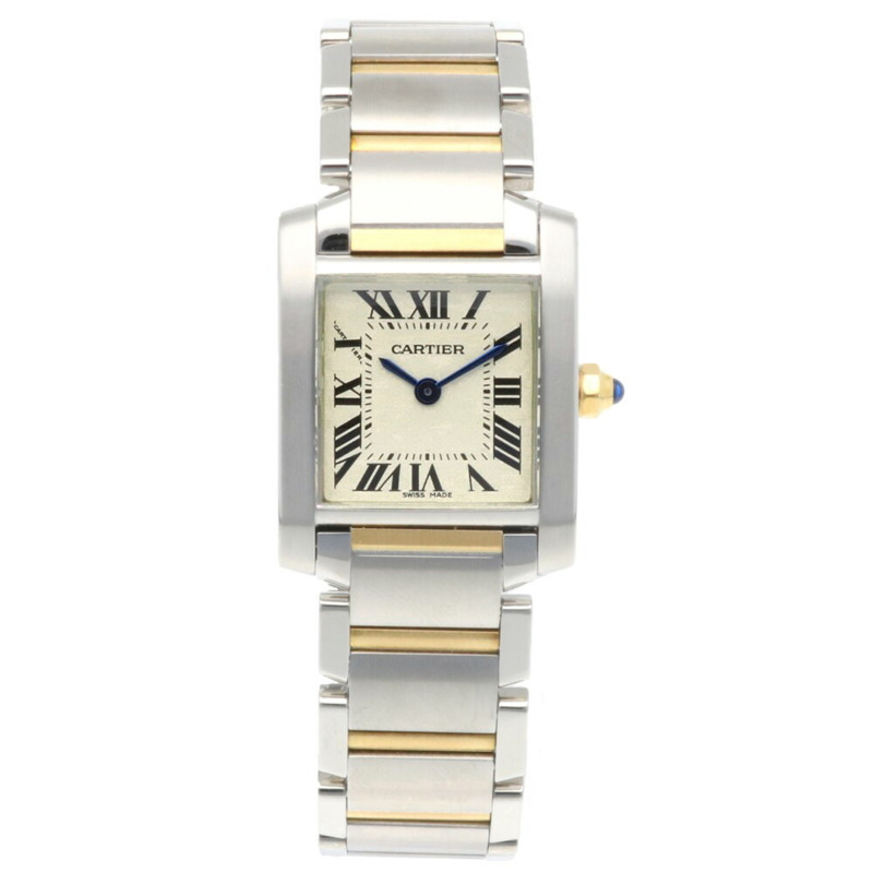 卡地亞 Tank Française SM 女士腕錶,不鏽鋼材質,型號 2384,石英機芯,羅馬數位時標-7