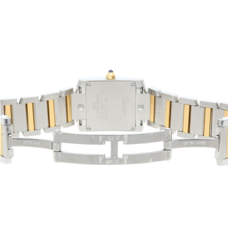 卡地亞 Tank Française SM 女士腕錶,不鏽鋼材質,型號 2384,石英機芯,羅馬數位時標-8