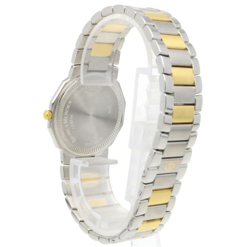 名士 (Baume & Mercier) Riviera 系列腕錶,不鏽鋼材質,型號 5131,石英機芯,男士款,經重新拋光,鑲嵌 11 顆鑽石。-4