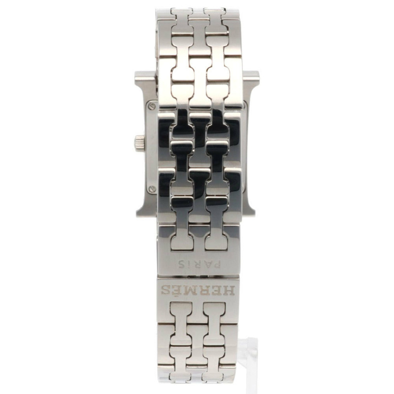 愛馬仕H系列腕錶,不鏽鋼錶殼,型號HH1.230,石英機芯,經重新拋光,女士錶圈鑲嵌鑽石。-5