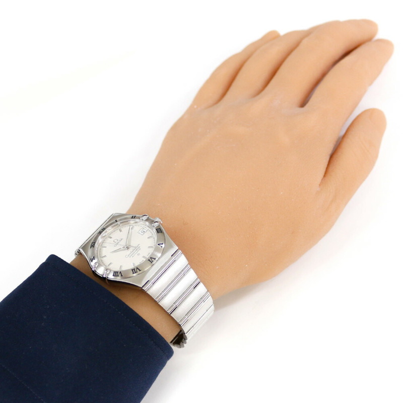 歐米茄星座系列腕錶,不鏽鋼自動上鍊,已翻新拋光,型號80261XXX,男款-1