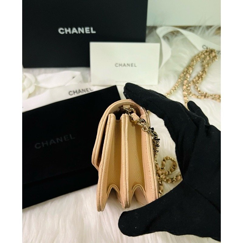 🇫🇷Chanel 香奈兒 櫻花粉 稀有 小香 蝴蝶結款 WOC 菱格紋小包 全新大全配美品-1