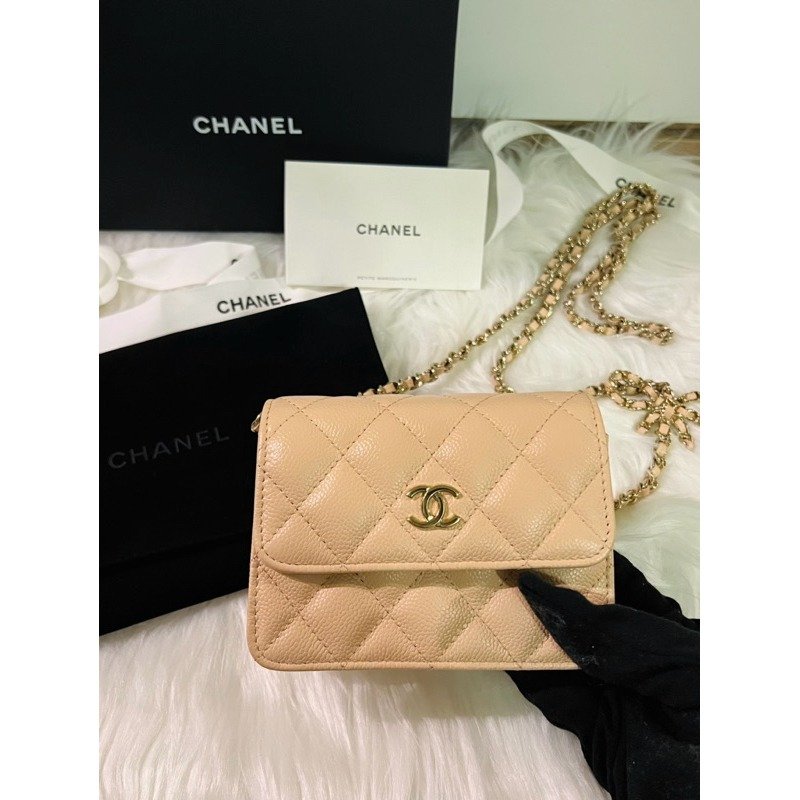 🇫🇷Chanel 香奈兒 櫻花粉 稀有 小香 蝴蝶結款 WOC 菱格紋小包 全新大全配美品-3