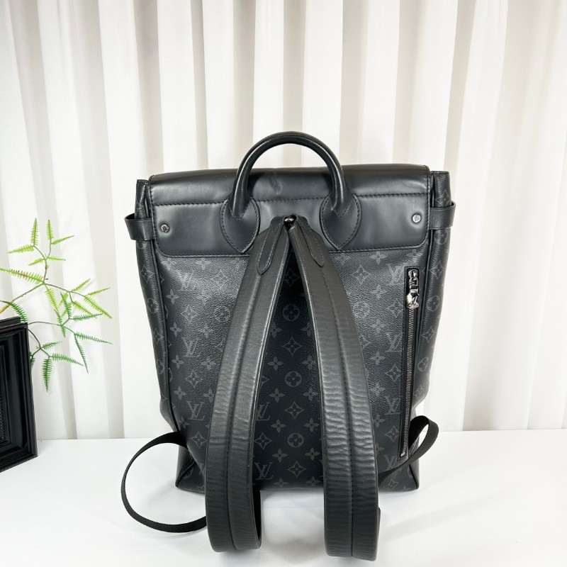 LOUIS VUITTON Steamer 經典老花鎖扣百搭通勤 帆布 小盒子書包背包雙肩包-1