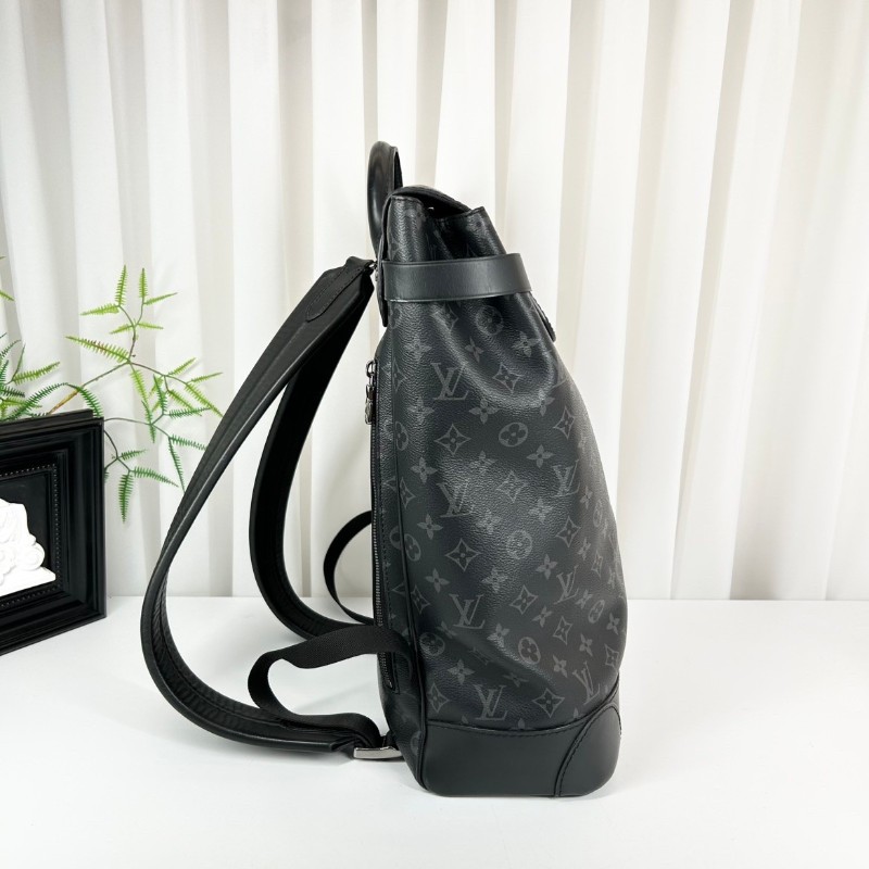 LOUIS VUITTON Steamer 經典老花鎖扣百搭通勤 帆布 小盒子書包背包雙肩包-3