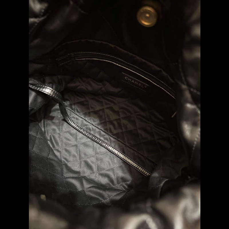 CHANEL 22 bag. 黑金小號-4