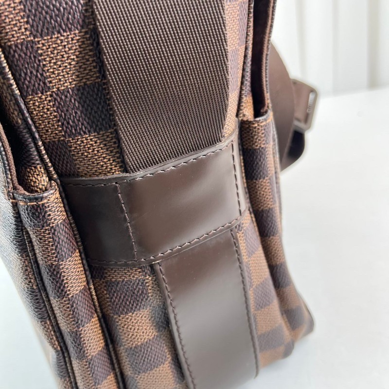 LV 棋盤格豆腐公文包 容量大 肩帶款-6