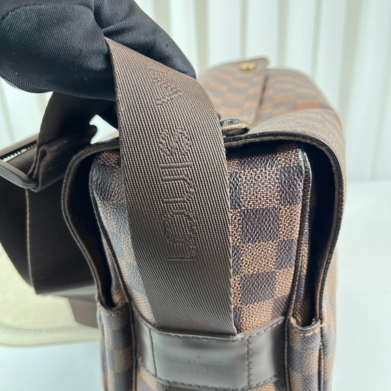 LV 棋盤格豆腐公文包 容量大 肩帶款-16