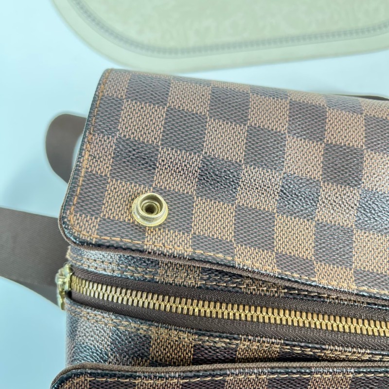 LV 棋盤格豆腐公文包 容量大 肩帶款-24