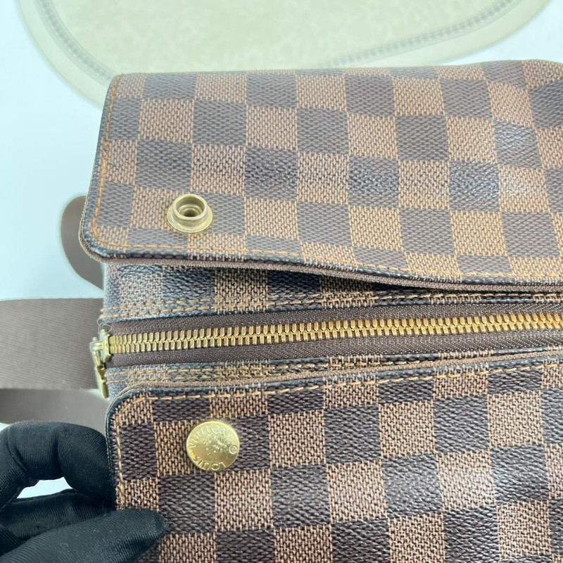 LV 棋盤格豆腐公文包 容量大 肩帶款-25