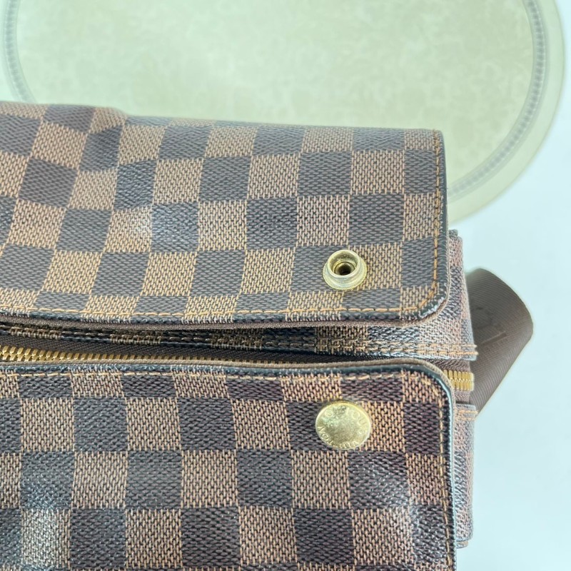 LV 棋盤格豆腐公文包 容量大 肩帶款-26