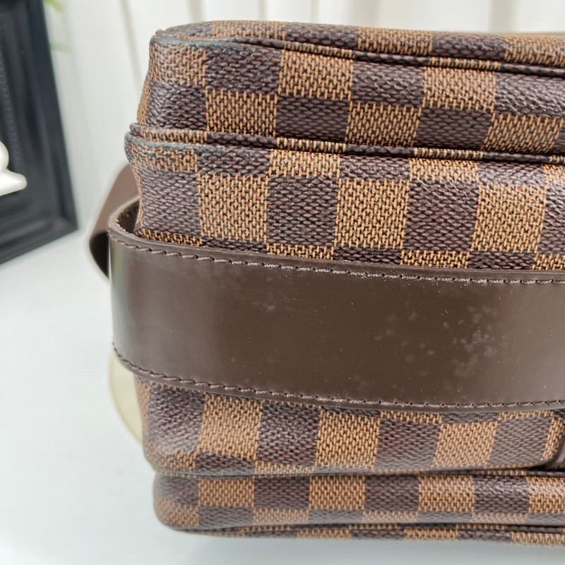 LV 棋盤格豆腐公文包 容量大 肩帶款-29