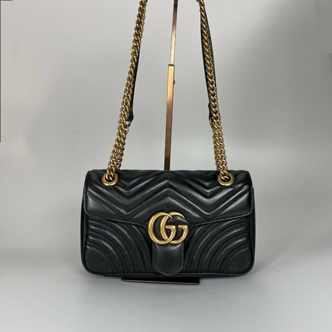 GUCCI 黑Marmont掀蓋包