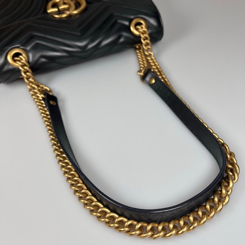 GUCCI 黑Marmont掀蓋包-8