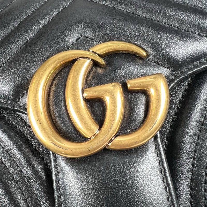 GUCCI 黑Marmont掀蓋包-9