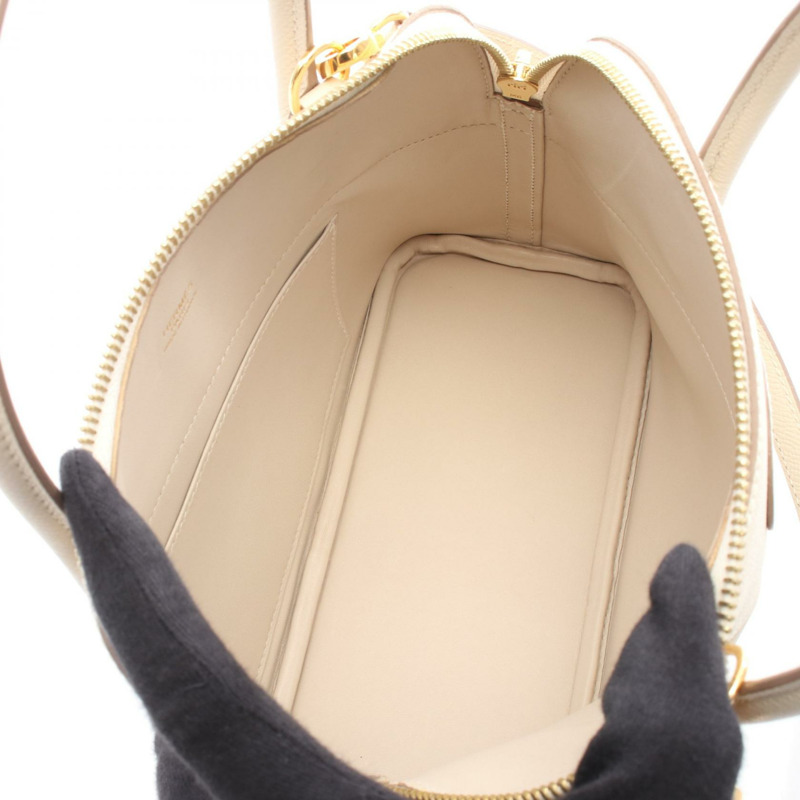 愛馬仕 Bolide2 7 肩背包 Epsom 皮革 Craie 米色 二手 女士 GHW Z-2