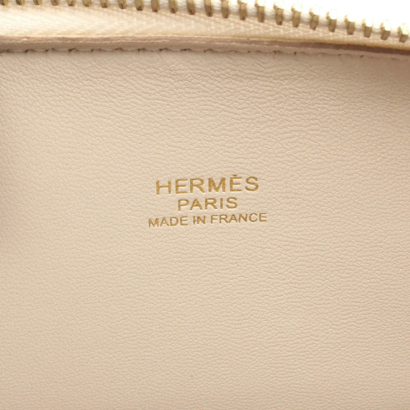愛馬仕 Bolide2 7 肩背包 Epsom 皮革 Craie 米色 二手 女士 GHW Z-3