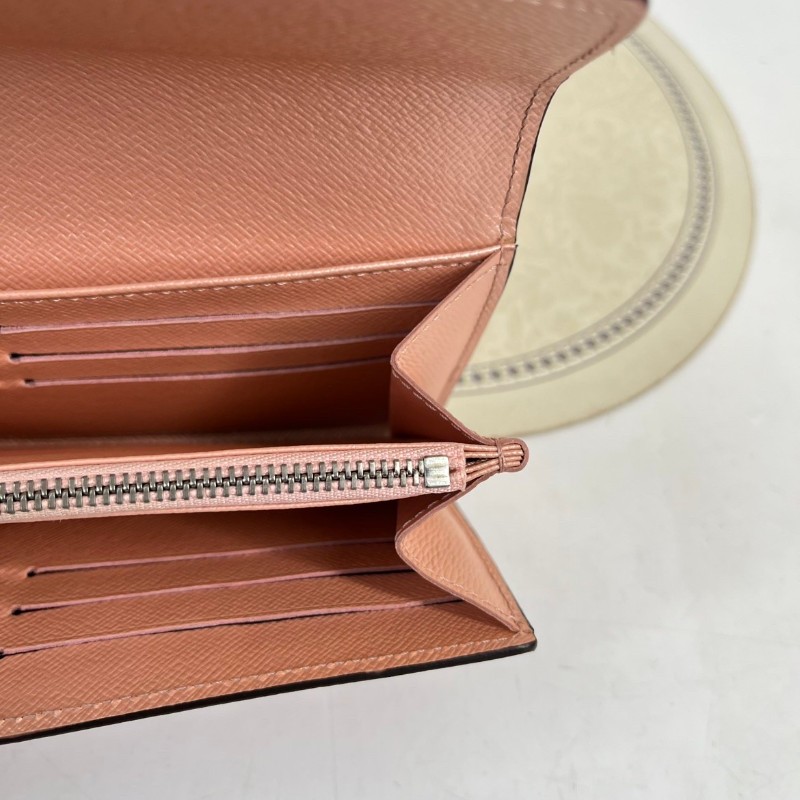 LV 粉色epi水波紋長夾錢包-8