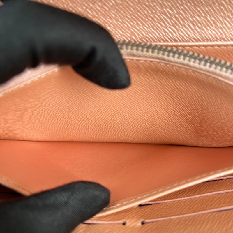 LV 粉色epi水波紋長夾錢包-12