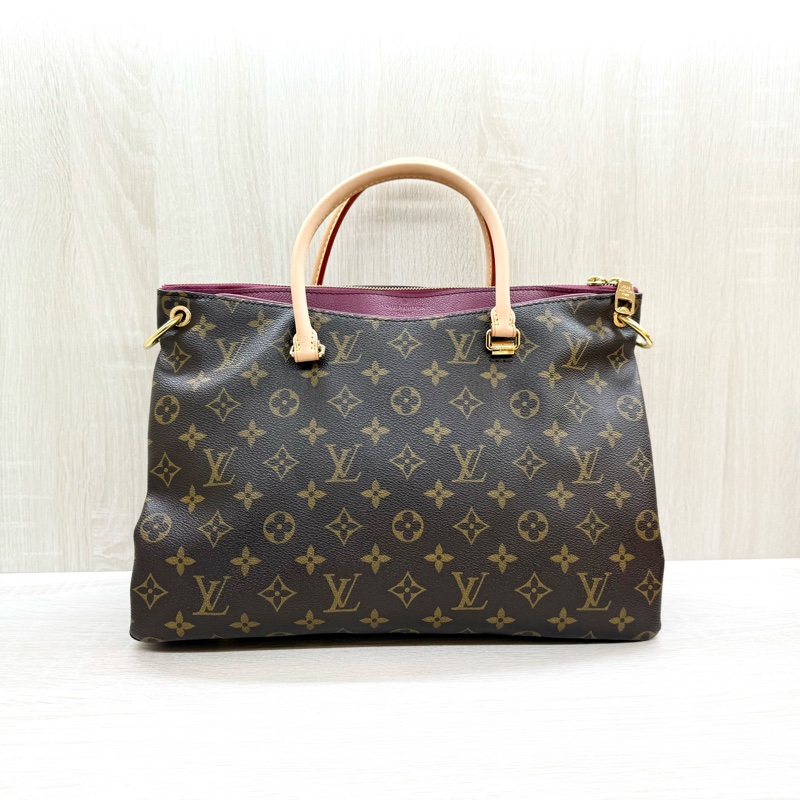 LV原花拼紫紅色兩用側背包/M40906-1