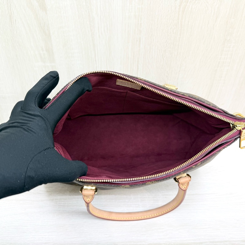 LV原花拼紫紅色兩用側背包/M40906-6