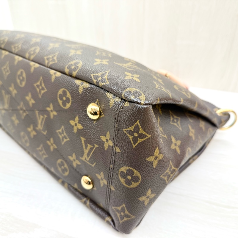 LV原花拼紫紅色兩用側背包/M40906-14