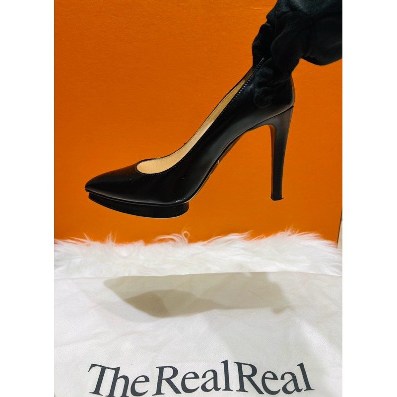 🌟Giorgio Armani 阿曼尼 經典黑色尖頭 高跟鞋 36號 近全新美品-4