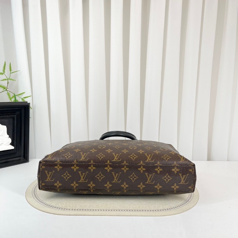 LV 老花電腦公事包 可拆卸肩帶-2