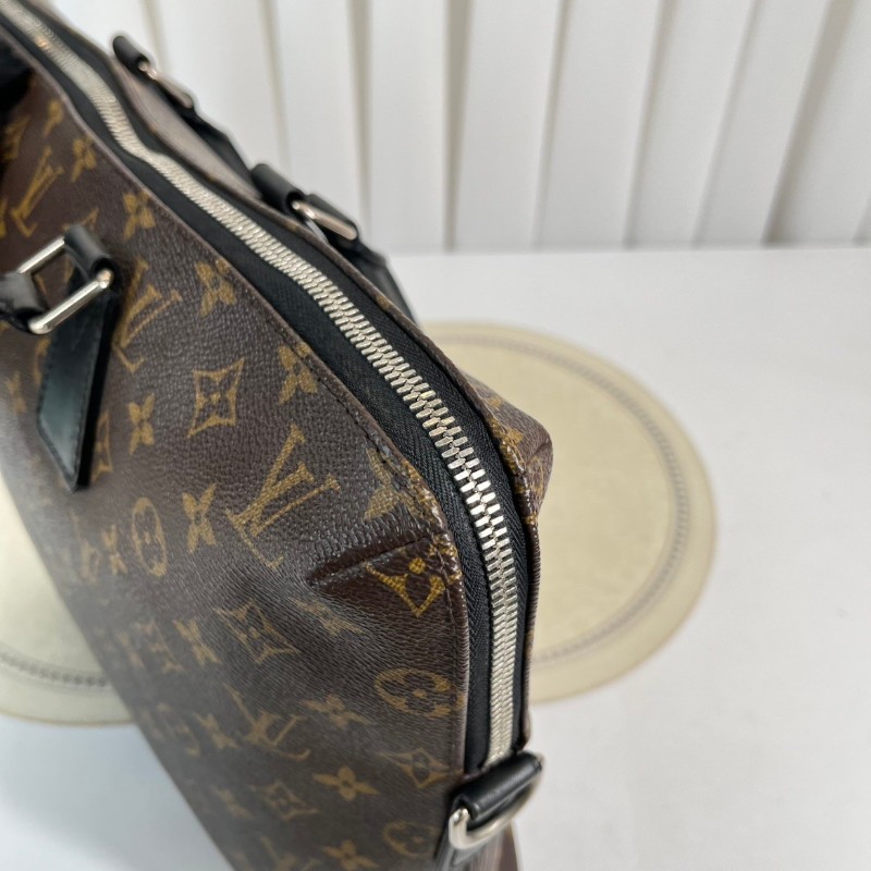 LV 老花電腦公事包 可拆卸肩帶-7