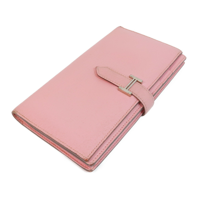 HERMES Chevre皮革Bearn Wallet銀扣長錢包-3