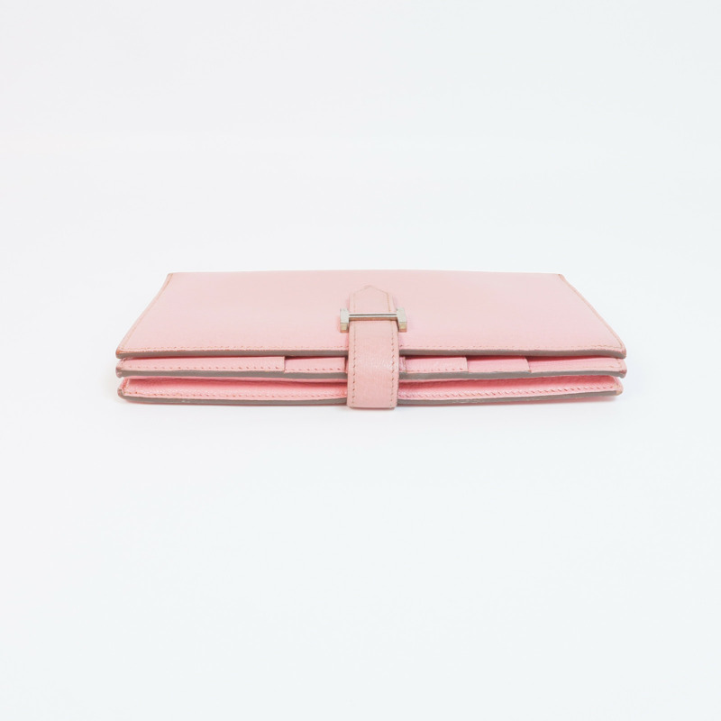 HERMES Chevre皮革Bearn Wallet銀扣長錢包-5