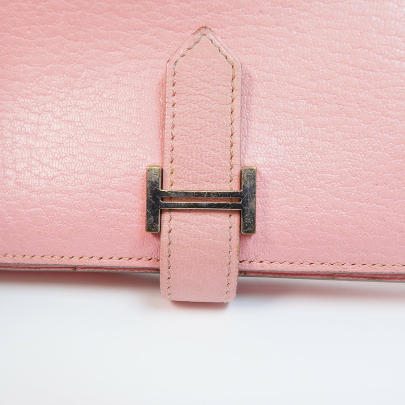 HERMES Chevre皮革Bearn Wallet銀扣長錢包-6