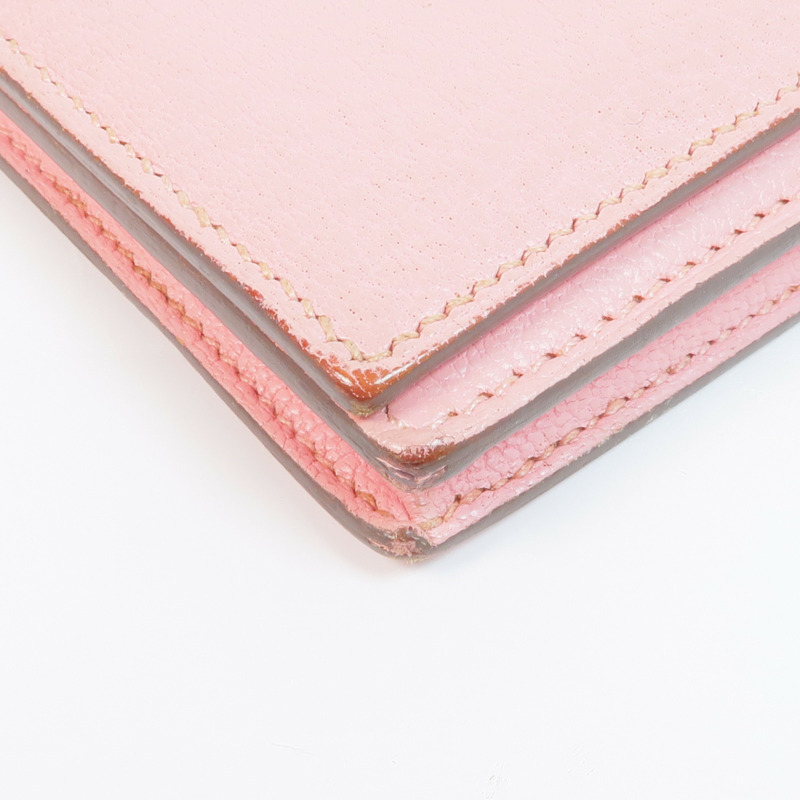 HERMES Chevre皮革Bearn Wallet銀扣長錢包-8