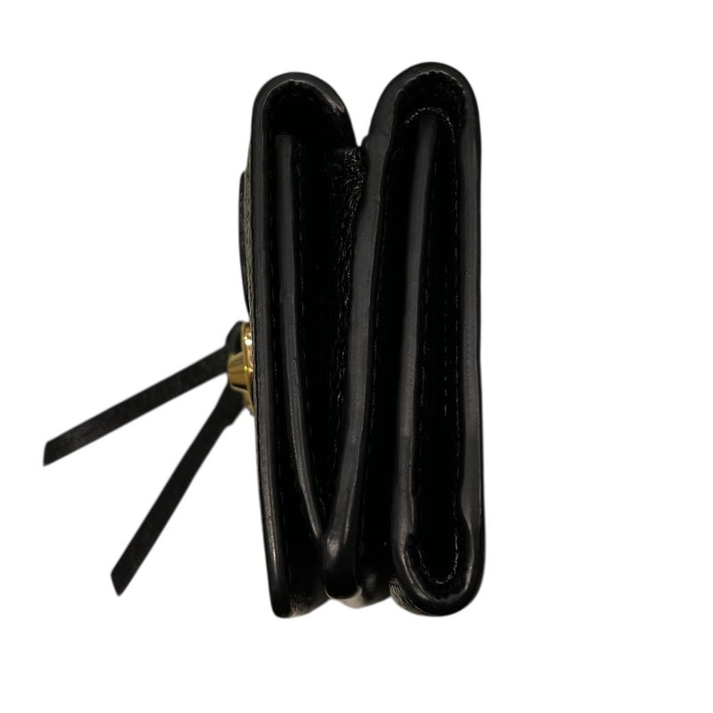 BALENCIAGA 巴黎世家 NEO CLASSIC 短夾 皮革 黑色 金釦-3