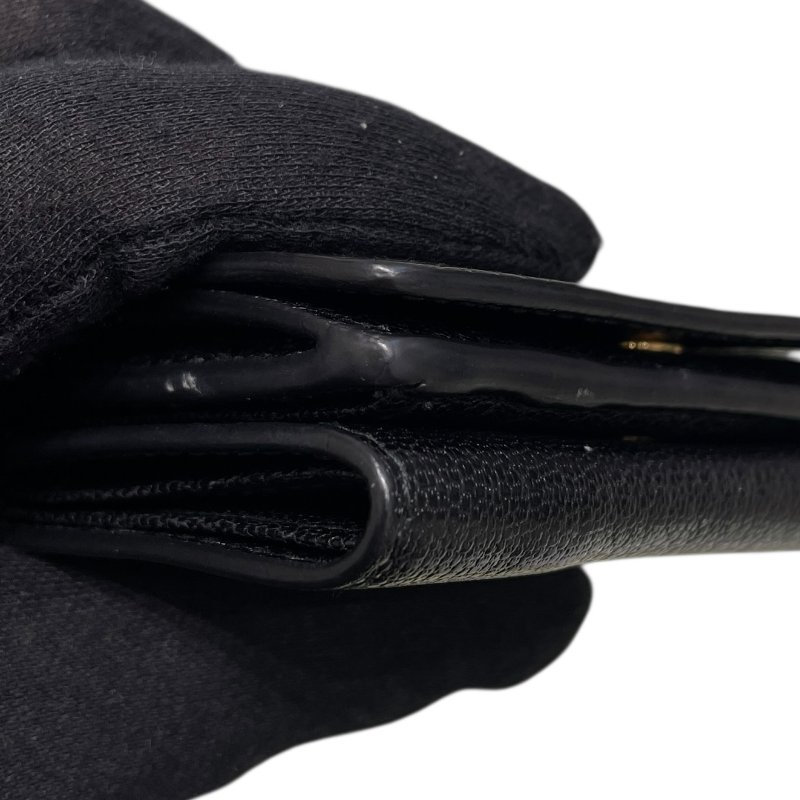 BALENCIAGA 巴黎世家 NEO CLASSIC 短夾 皮革 黑色 金釦-6