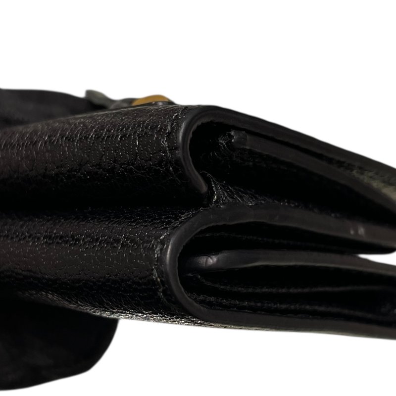 BALENCIAGA 巴黎世家 NEO CLASSIC 短夾 皮革 黑色 金釦-9