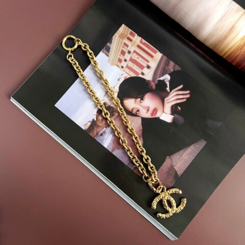 超甜價 收藏品割愛 ::CHANEL:: Vintage 24K Gold 熔岩項鍊
