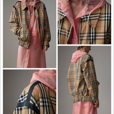 BURBERRY英國格紋風衣外套UK2