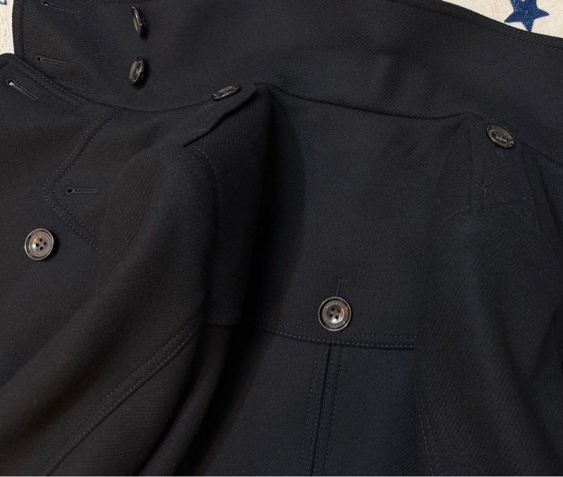 BURBERRY英國黑色羊毛大衣UK8-9