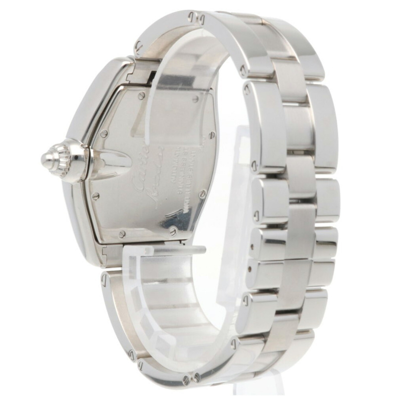 卡地亞 Roadster 男錶,不鏽鋼 2510 自動上鍊,已翻新,羅馬數位時標-4