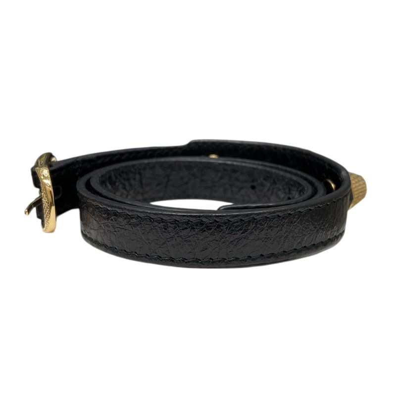 BALENCIAGA 巴黎世家 ARENA 三圈皮手環 皮革 黑色 金釦-2