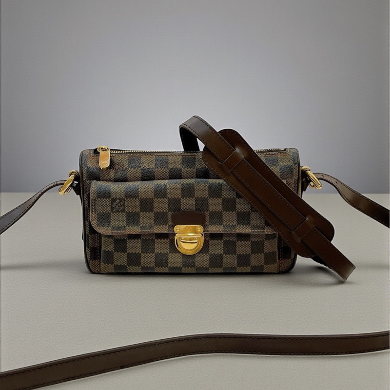 莉亞精品♡ LV 棋盤格斜背包 曼哈頓 二手美包-0